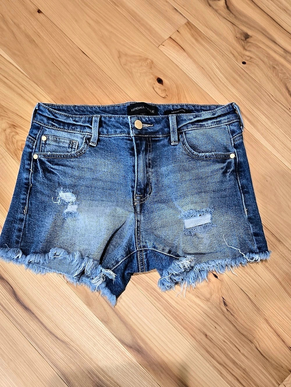 Kendall + Kylie The Icon Short Denim Jean Shorts Waist 28 Blue